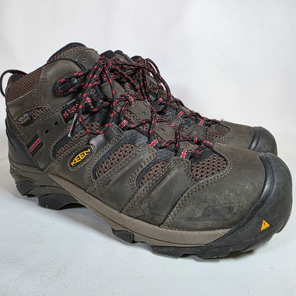 Keen Utility Lansing Mid Waterproof Steel Toe Boots Mens 10EE Wide EH-Rated
